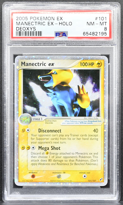 Pokemon TCG Manectric ex 101/107 PSA 8 Deoxys Holofoil