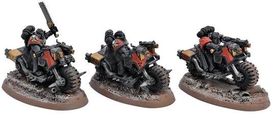CHAOS SPACE MARINES 3 Chaos Bikers #1 WELL PAINTED Warhammer 40K 8688