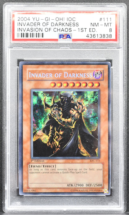 Yu-Gi-Oh Invader of Darkness IOC-111 PSA 8 Invasion of Chaos 1st Edition