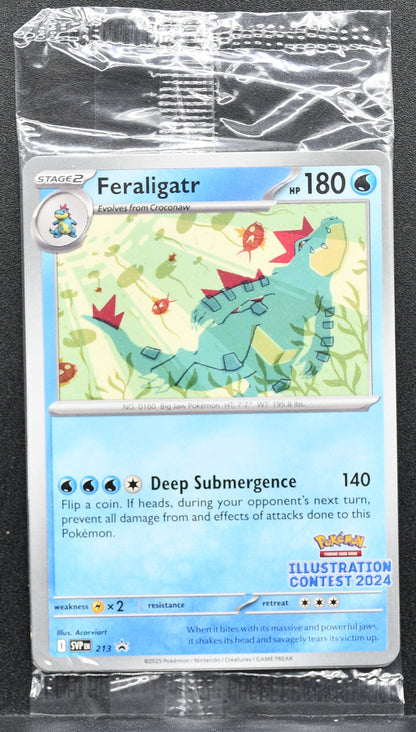 Pokemon TCG Feraligatr 213 NM Illustration Contest 2024 Sealed