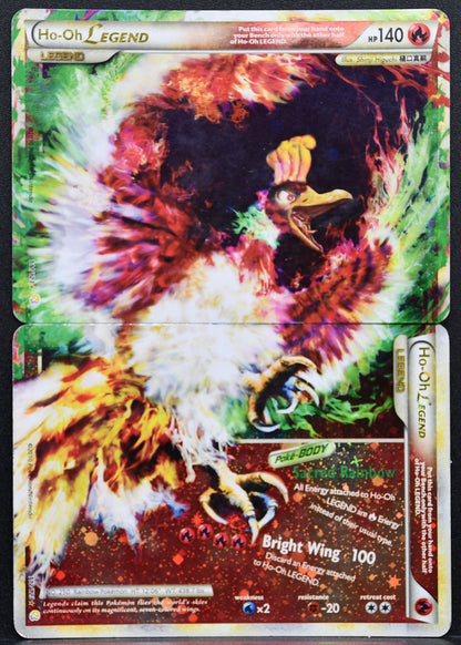 Pokemon TCG Ho-Oh Legend 111 & 112/123 DM HeartGold & SoulSilver Top & Bottom