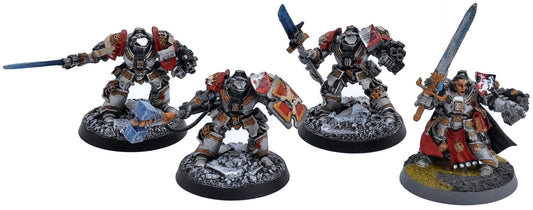 GREY KNIGHTS 4 Brotherhood Terminator Squad #1 WELL PAINTED METAL 40K 8855