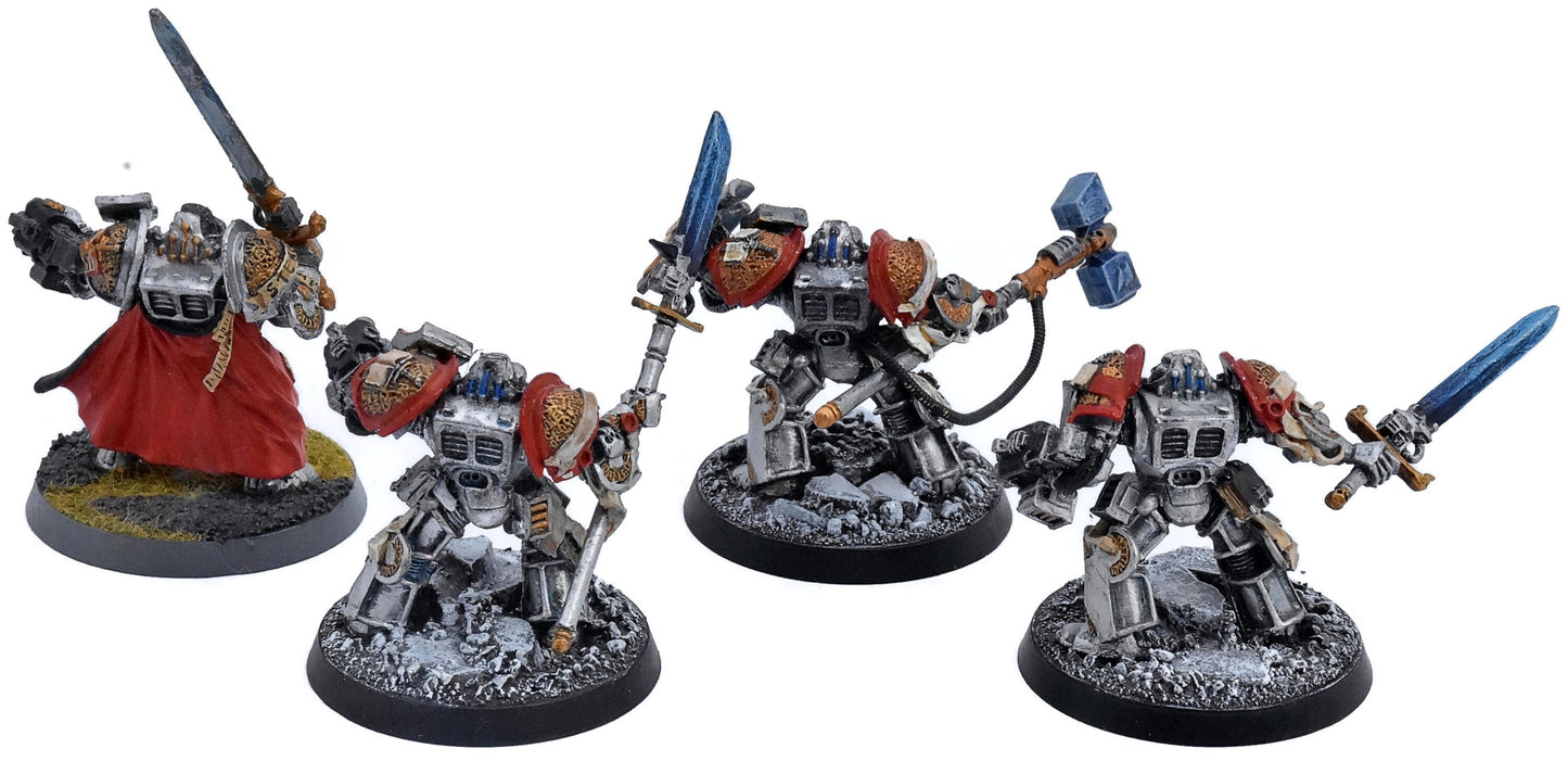 GREY KNIGHTS 4 Brotherhood Terminator Squad #1 WELL PAINTED METAL 40K 8855