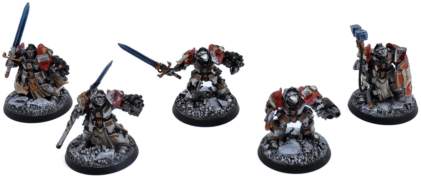 GREY KNIGHTS 5 Brotherhood Terminator Squad #2 WELL PAINTED METAL 40K 8862