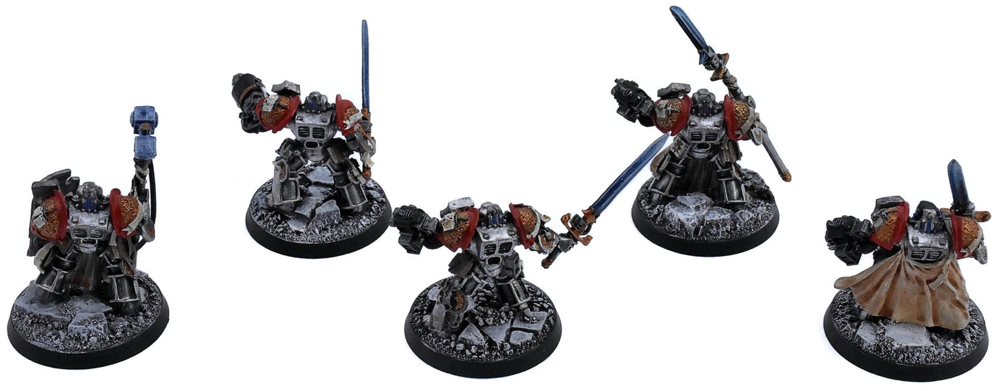 GREY KNIGHTS 5 Brotherhood Terminator Squad #2 WELL PAINTED METAL 40K 8862