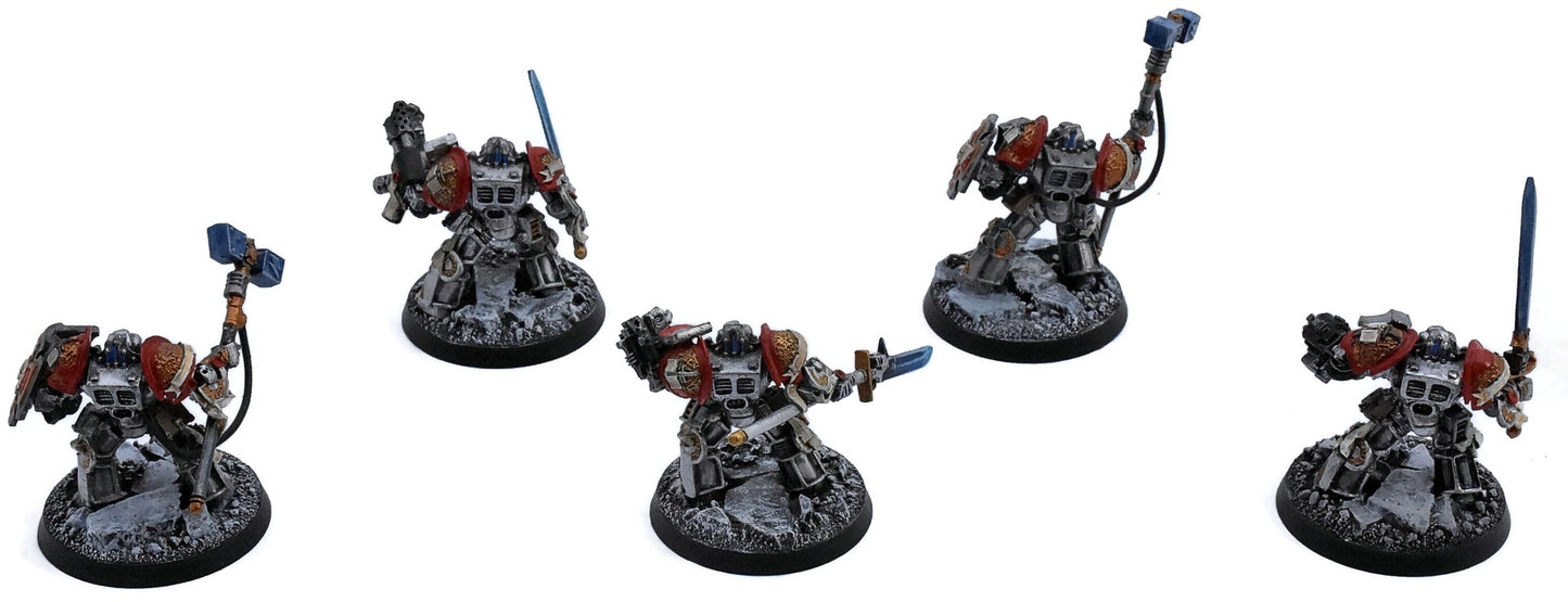 GREY KNIGHTS 5 Brotherhood Terminator Squad #3 WELL PAINTED METAL 40K 8879