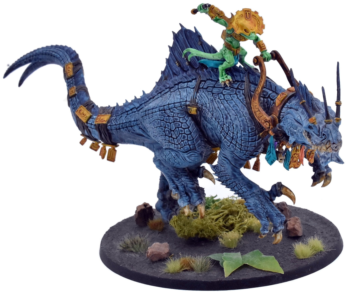 SERAPHON Skink Oracle On Troglodon #2 Warhammer Sigmar broekn staff 5941