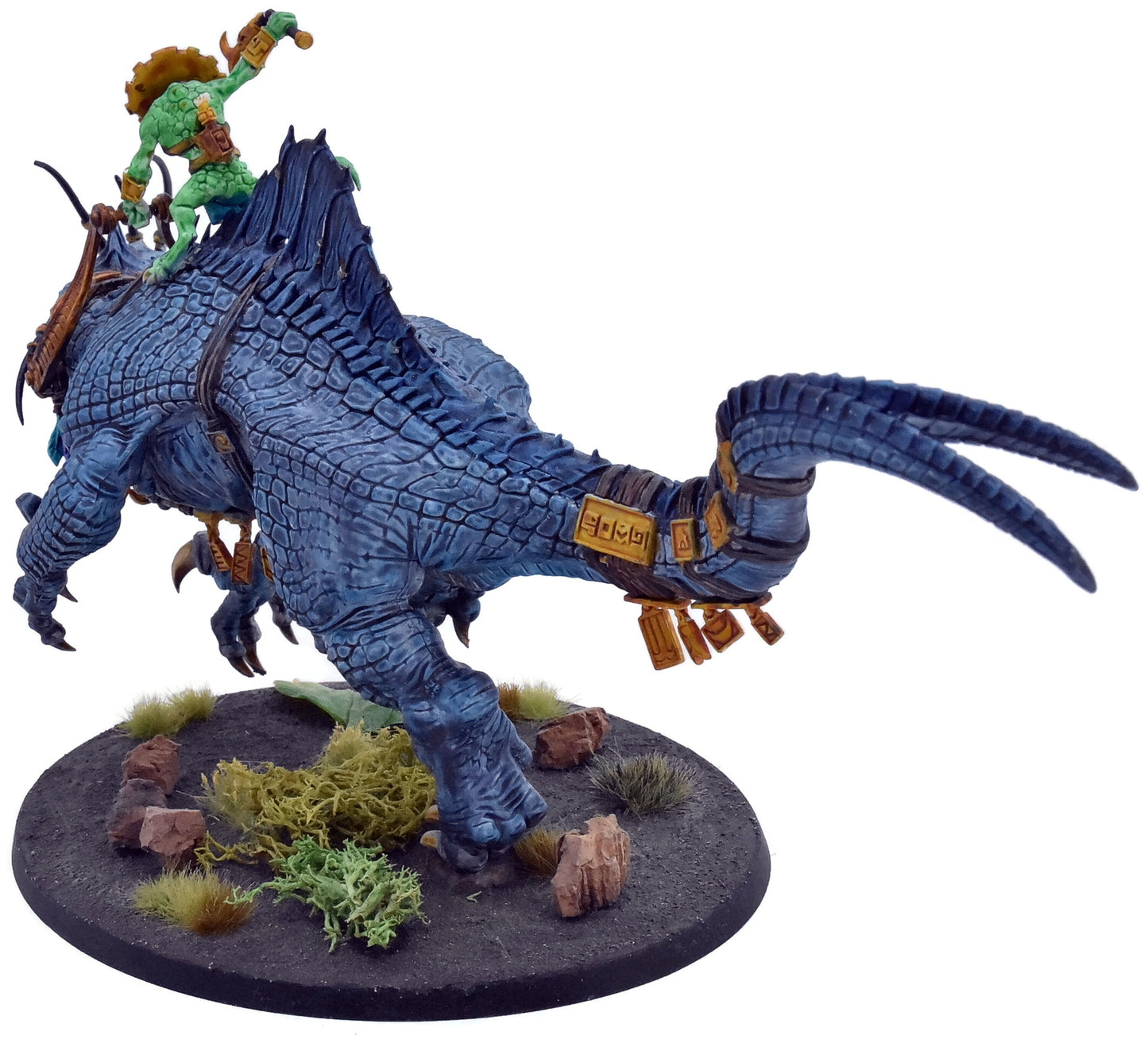 SERAPHON Skink Oracle On Troglodon #2 Warhammer Sigmar broekn staff 5941