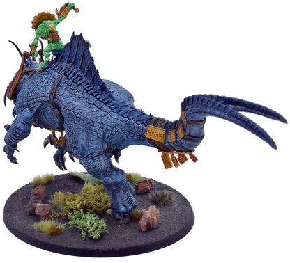 SERAPHON Skink Oracle On Troglodon #2 Warhammer Sigmar broekn staff 5941