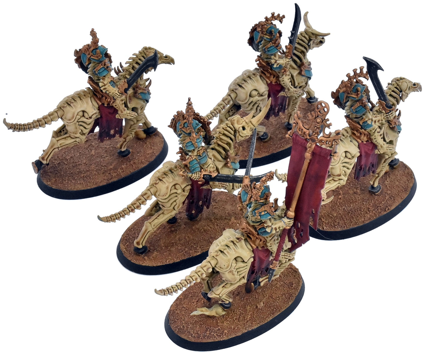 OSSIARCH BONEREAPERS 5 Kavalos Deathriders #1 WELL PAINTED Warhammer Sigmar 6030