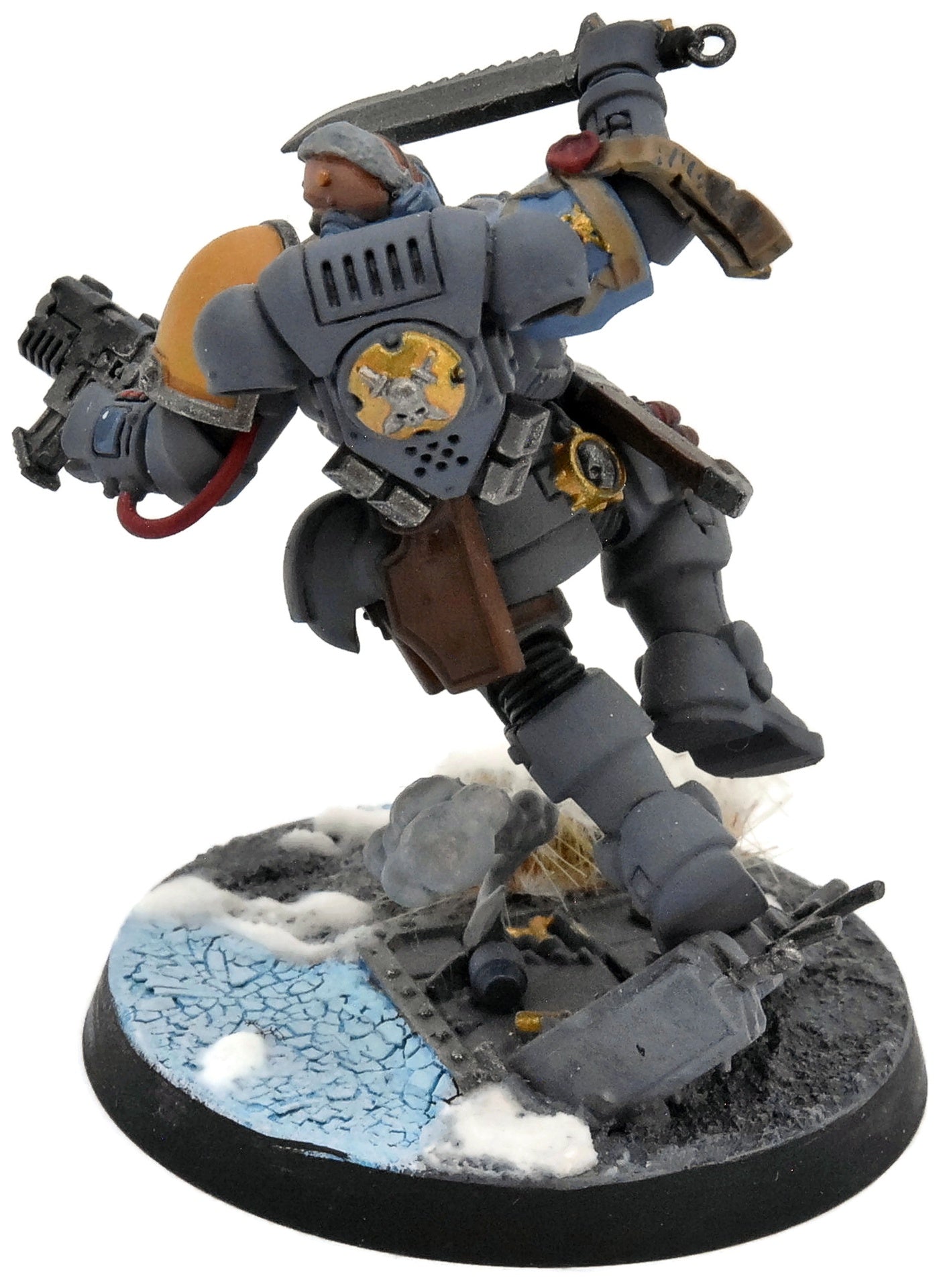 SPACE WOLVES Primaris Lieutenant In Reivers Armour #1 WELL PAINTED 40K 5038