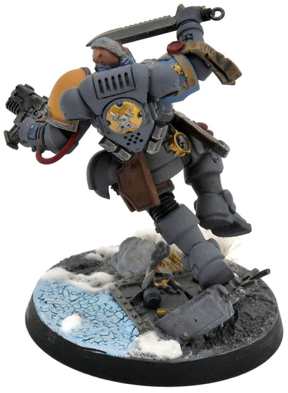 SPACE WOLVES Primaris Lieutenant In Reivers Armour #1 WELL PAINTED 40K 5038