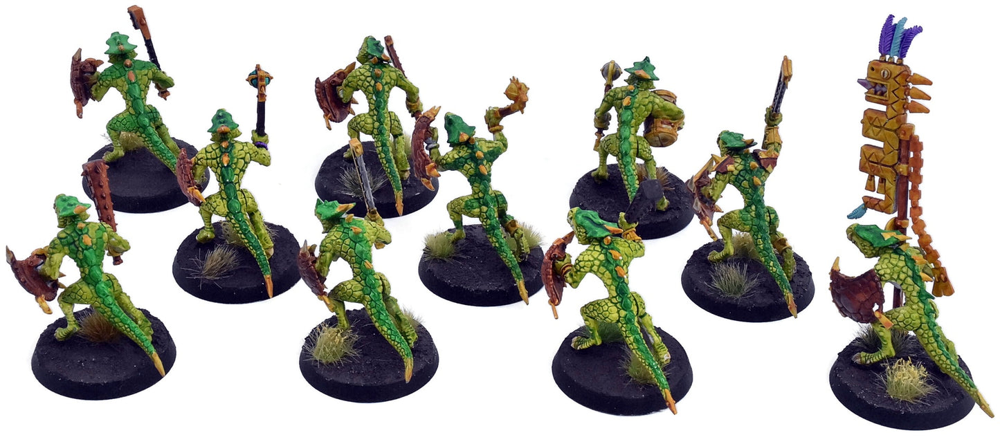 LIZARDMEN 10 Saurus Warriors #4 Old World 6634