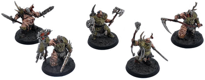 MAGGOTKIN OF NURGLE 5 Putrid Blightkings #2 WELL PAINTED Warhammer Sigmar 9883