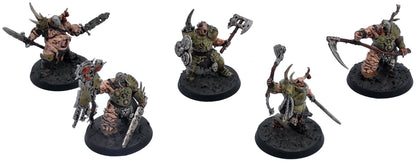 MAGGOTKIN OF NURGLE 5 Putrid Blightkings #2 WELL PAINTED Warhammer Sigmar 9883