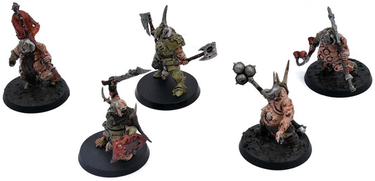 MAGGOTKIN OF NURGLE 5 Putrid Blightkings #3 WELL PAINTED Warhammer Sigmar 9890