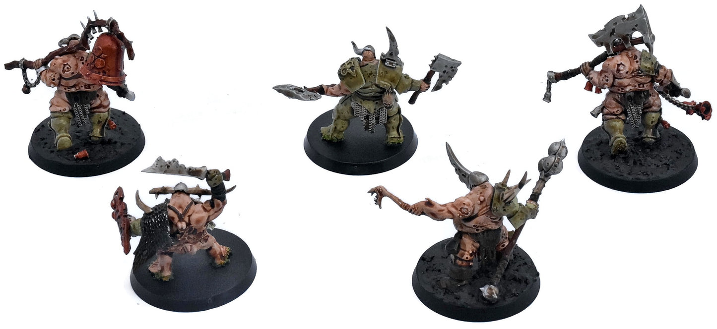 MAGGOTKIN OF NURGLE 5 Putrid Blightkings #3 WELL PAINTED Warhammer Sigmar 9890