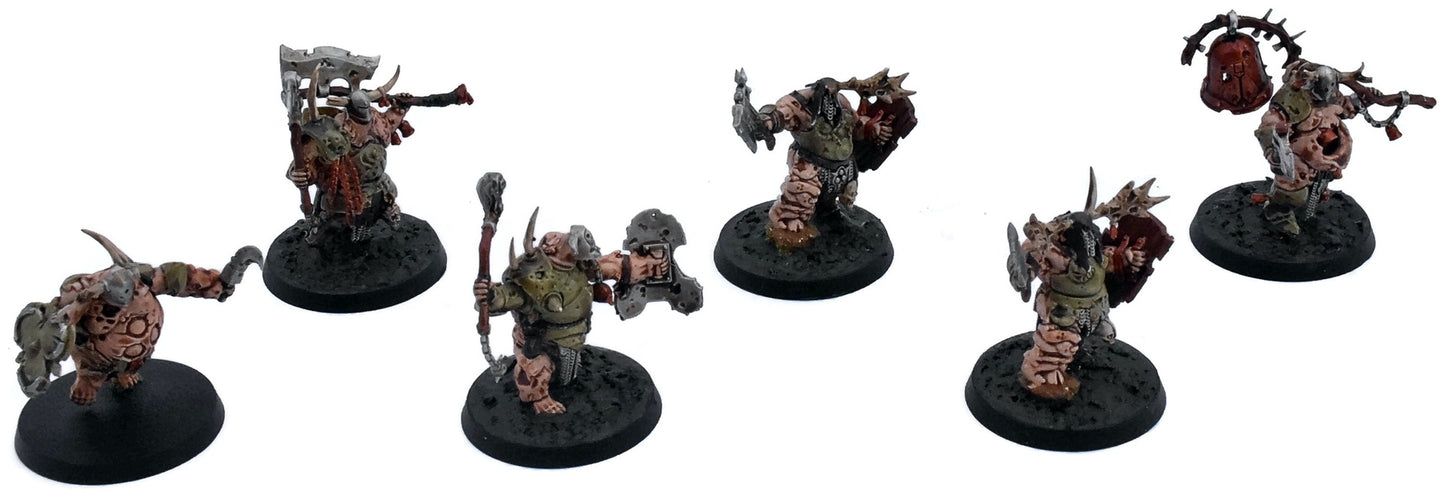 MAGGOTKIN OF NURGLE 6 Putrid Blightkings #4 WELL PAINTED Warhammer Sigmar 9906