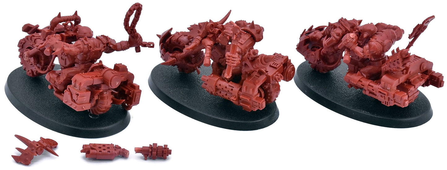 ORKS 3 Ork Warbiker Mob #1 Warhammer 40K 0490
