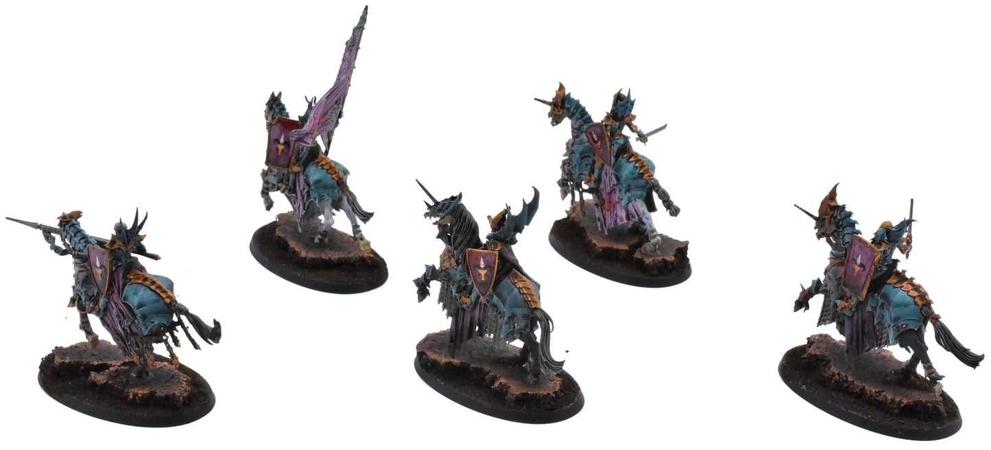 SOULBLIGHT GRAVELORDS 5 Blood Knights #1 PRO PAINTED Warhammer Sigmar 0674