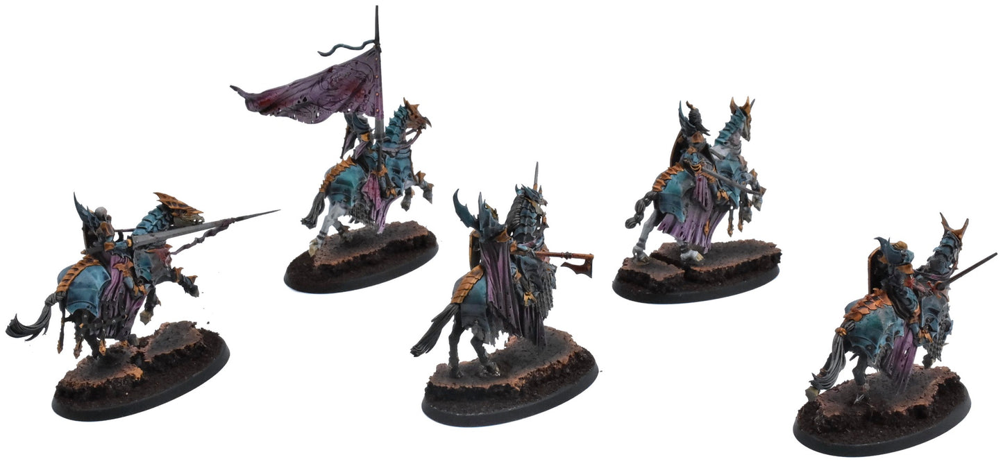 SOULBLIGHT GRAVELORDS 5 Blood Knights #1 PRO PAINTED Warhammer Sigmar 0674
