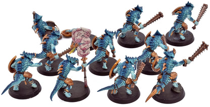 SERAPHON 10 Saurus Warriors #3 WELL PAINTED Warhammer Sigmar 5960
