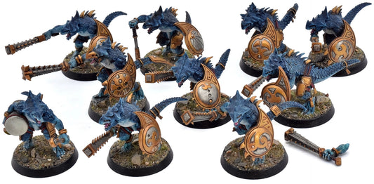 SERAPHON 10 Saurus Warriors #1 WELL PAINTED Warhammer Sigmar 6165