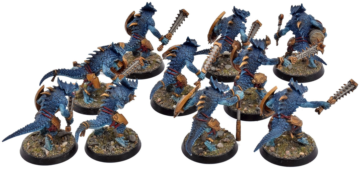 SERAPHON 10 Saurus Warriors #1 WELL PAINTED Warhammer Sigmar 6165