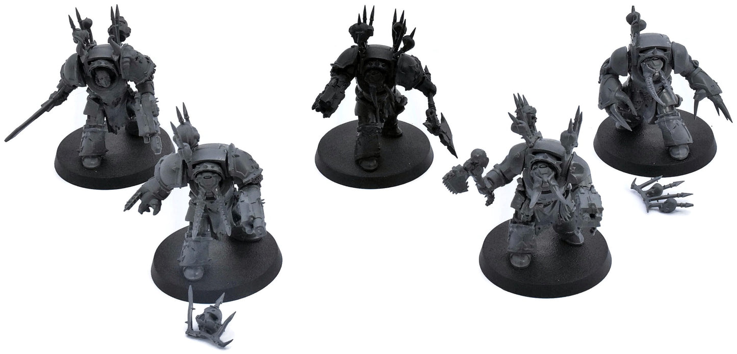 CHAOS SPACE MARINES 5 Chaos Terminators Squad #1 Warhammer 40K 0957
