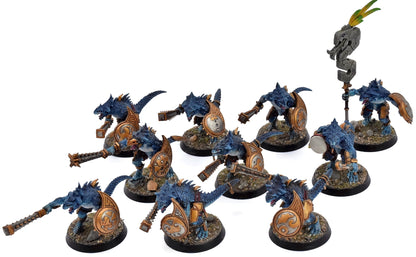 SERAPHON 10 Saurus Warriors #2 WELL PAINTED Warhammer Sigmar 6226