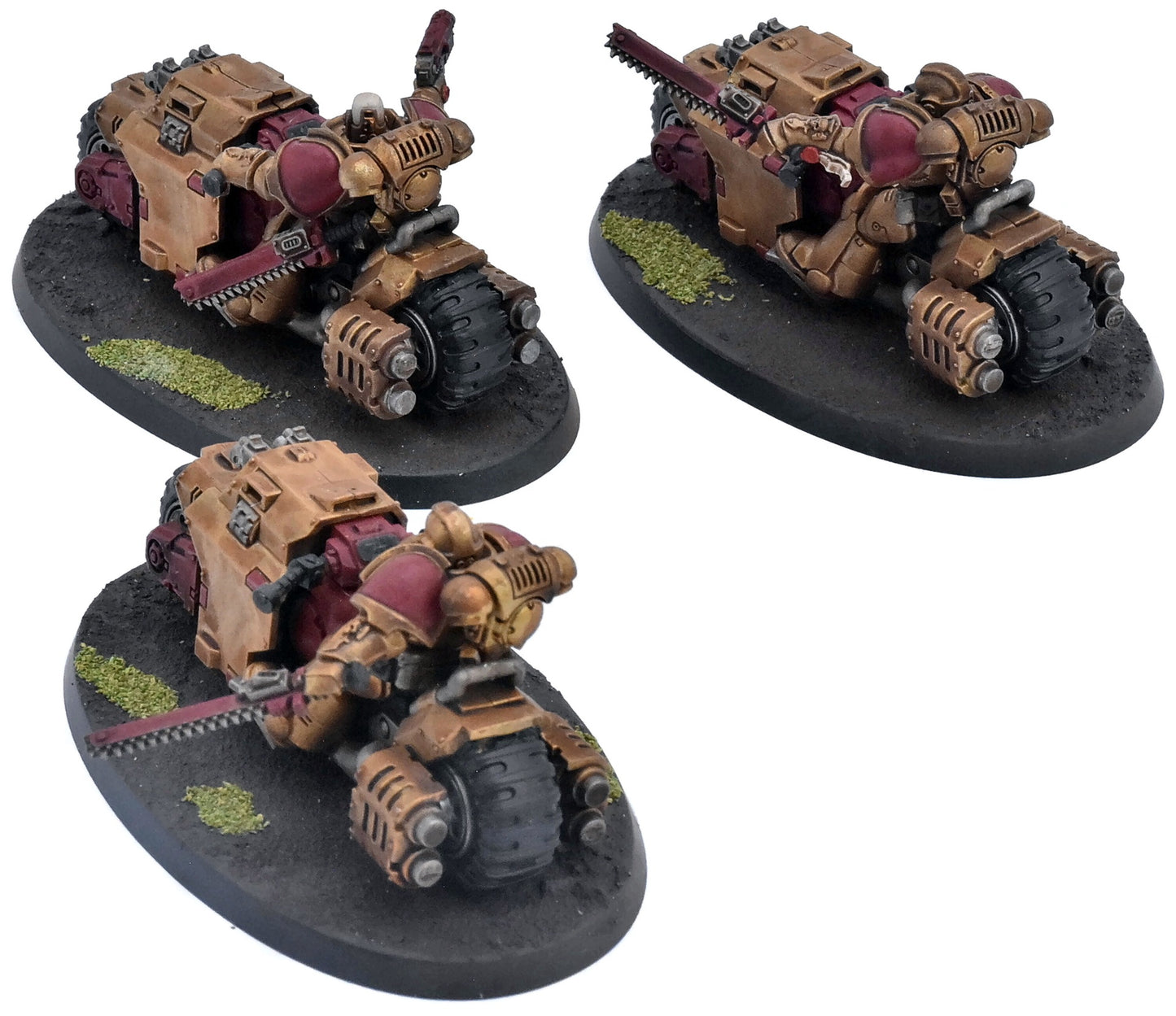 SPACE MARINES 3 Outriders #2 WELL PAINTED Minotaurs Warhammer 40K 1051