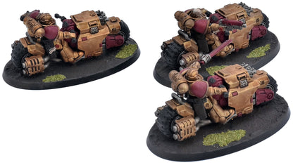 SPACE MARINES 3 Outriders #2 WELL PAINTED Minotaurs Warhammer 40K 1051