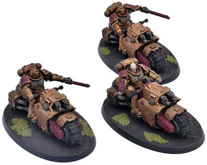 SPACE MARINES 3 Outriders #2 WELL PAINTED Minotaurs Warhammer 40K 1051