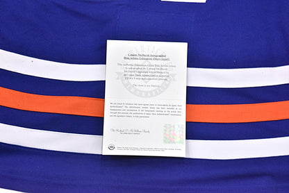 Connor McDavid Autographed 2024 Edmonton Oilers Adidas Royal Blue Jersey (USED)