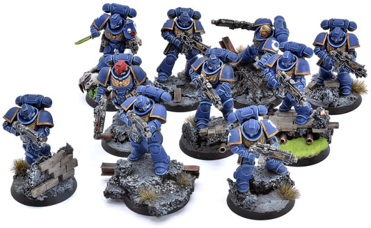 SPACE MARINES 10 Intercessors #2 PRO PAINTED Warhammer 40K 1105