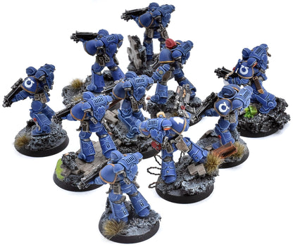 SPACE MARINES 10 Intercessors #2 PRO PAINTED Warhammer 40K 1105