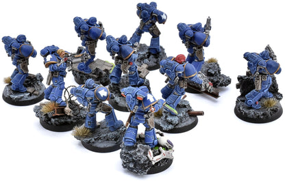 SPACE MARINES 10 Intercessors #2 PRO PAINTED Warhammer 40K 1105