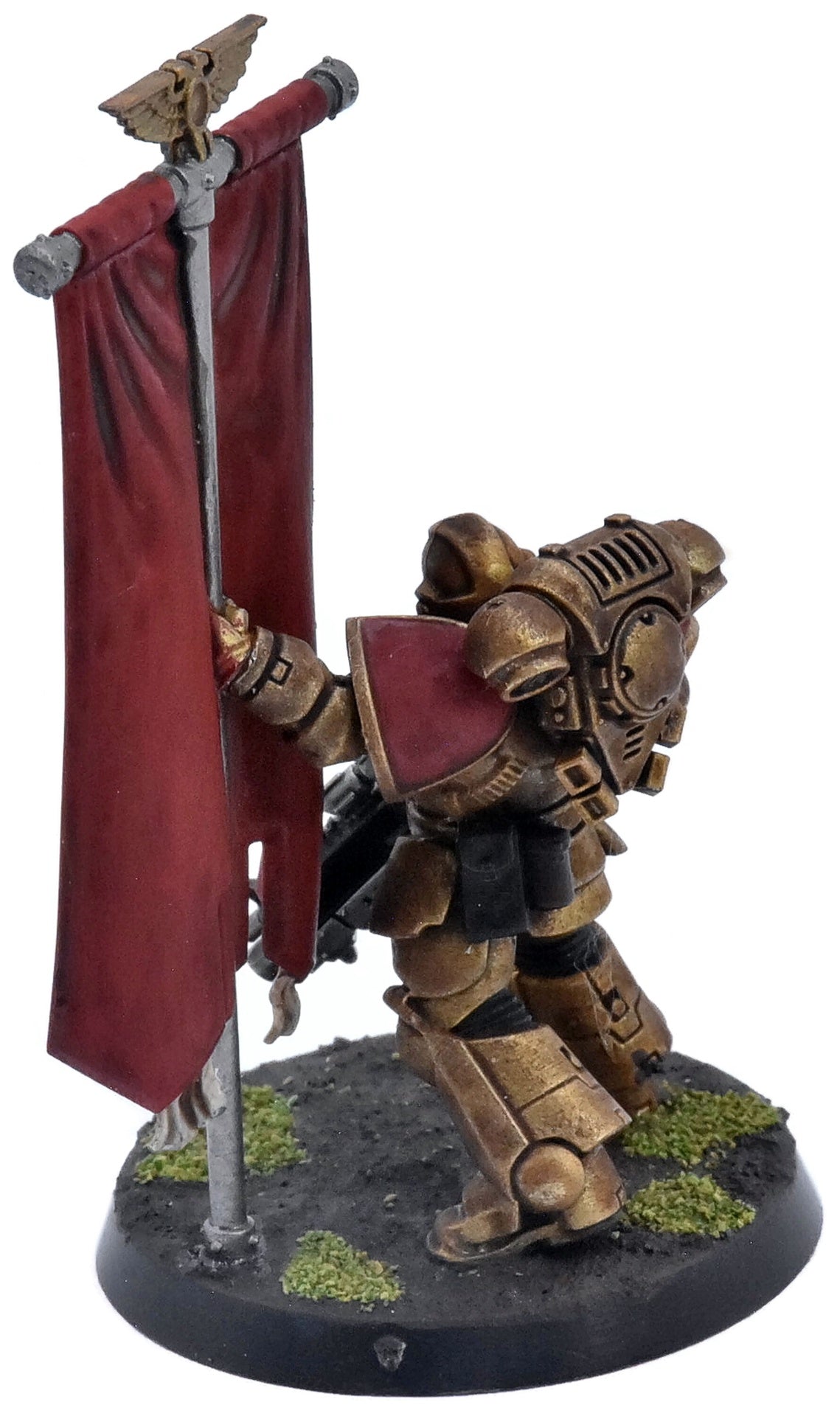 SPACE MARINES Ancient banner standard Minotaurs #1 WELL PAINTED 40K 1174