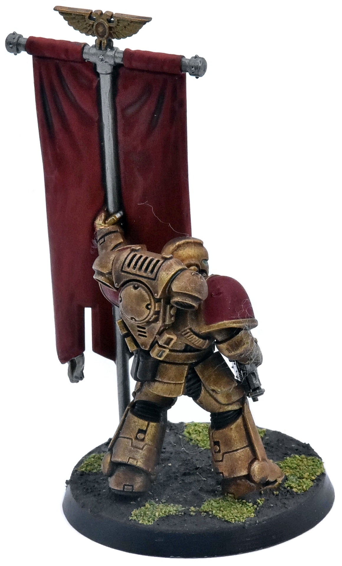SPACE MARINES Ancient banner standard Minotaurs #1 WELL PAINTED 40K 1174