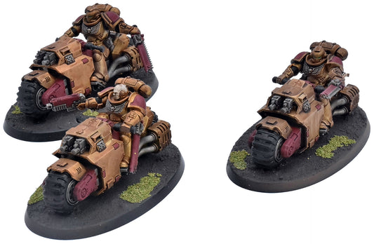 SPACE MARINES 3 Outriders #1 WELL PAINTED Warhammer 40K 1181