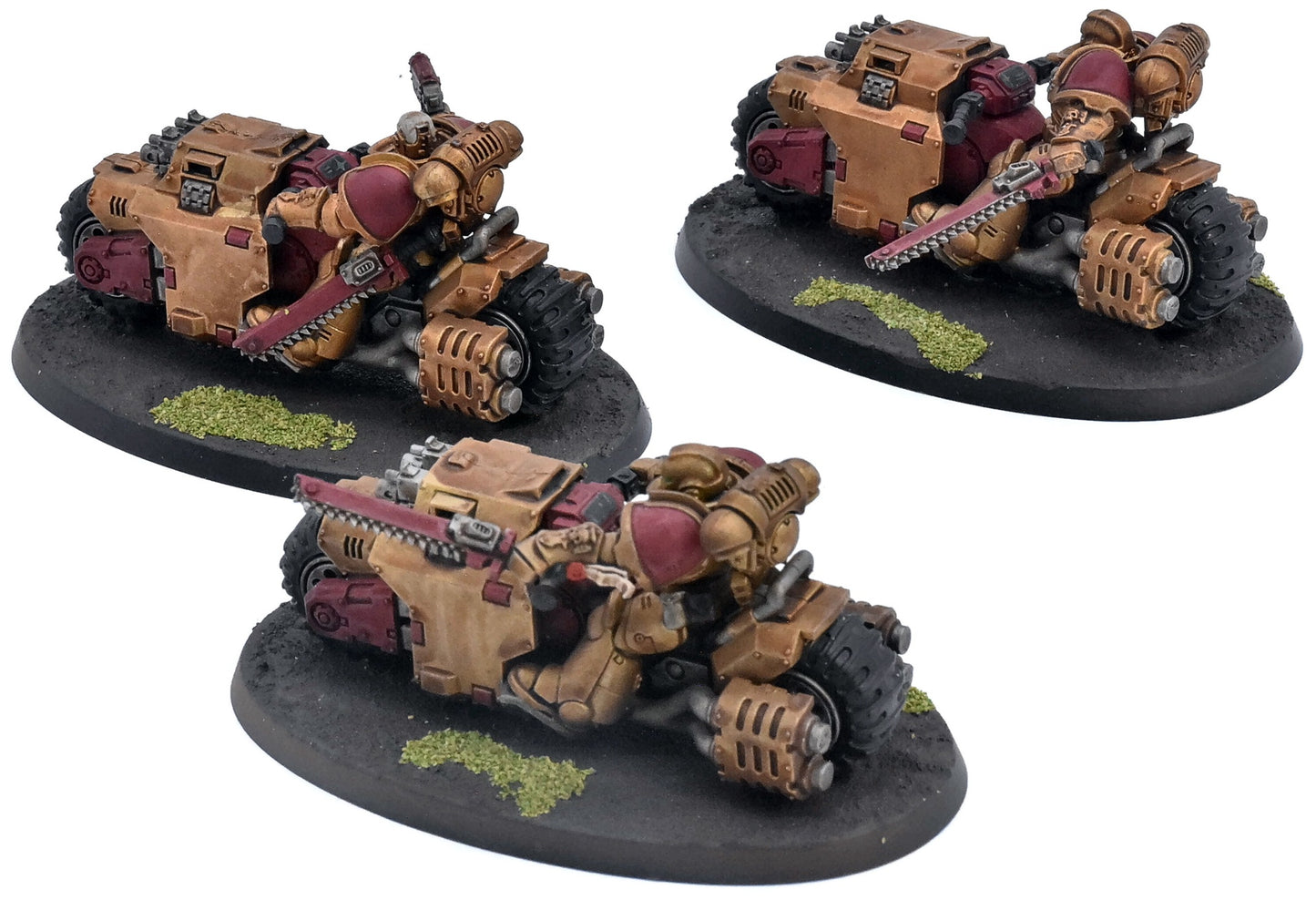 SPACE MARINES 3 Outriders #1 WELL PAINTED Warhammer 40K 1181