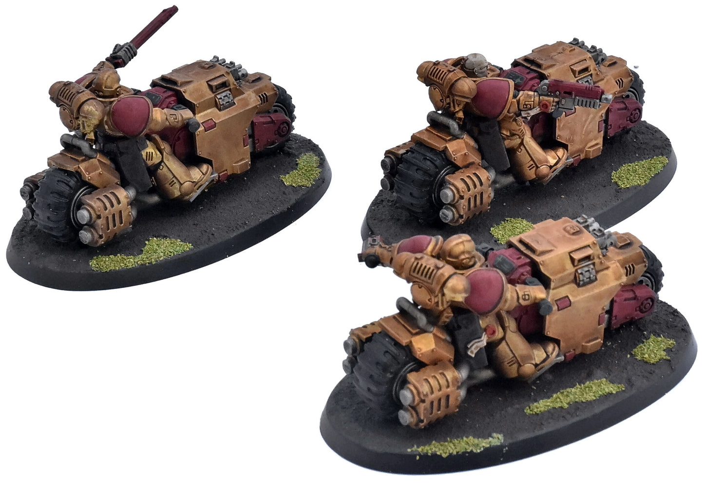 SPACE MARINES 3 Outriders #1 WELL PAINTED Warhammer 40K 1181