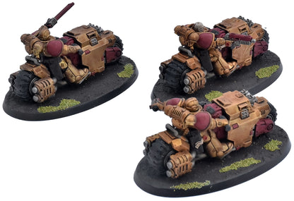 SPACE MARINES 3 Outriders #1 WELL PAINTED Warhammer 40K 1181