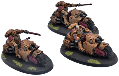 SPACE MARINES 3 Outriders #1 WELL PAINTED Warhammer 40K 1181