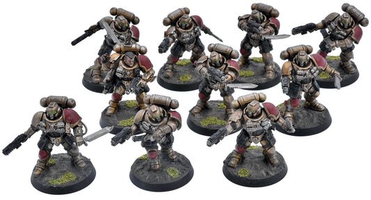 SPACE MARINES 10 Minotaur Reaver Squad #1 WELL PAINTED Warhammer 40K 1204