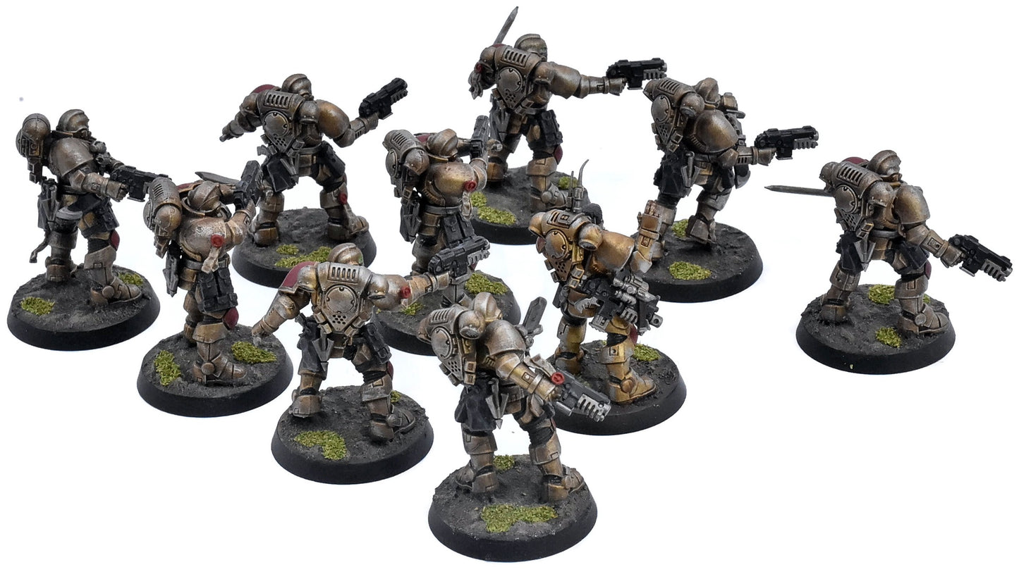 SPACE MARINES 10 Minotaur Reaver Squad #1 WELL PAINTED Warhammer 40K 1204