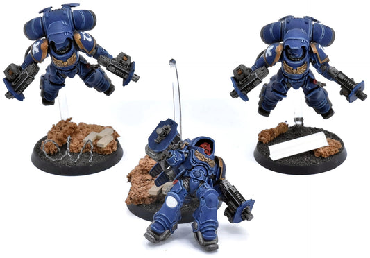 SPACE MARINES 3 Inceptors #1 PRO PAINTED base unfinished Warhammer 40K 1211