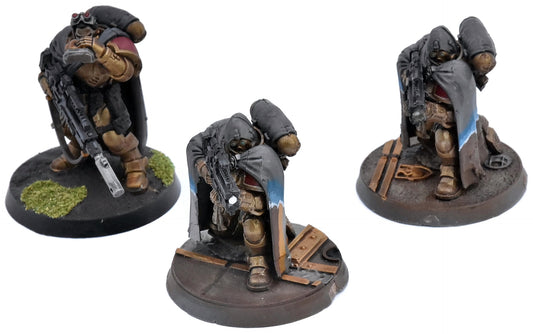 SPACE MARINES 3 Minotaur Eliminators #1 WELL PAINTED, DAMAGED Warhammer 40K 1228