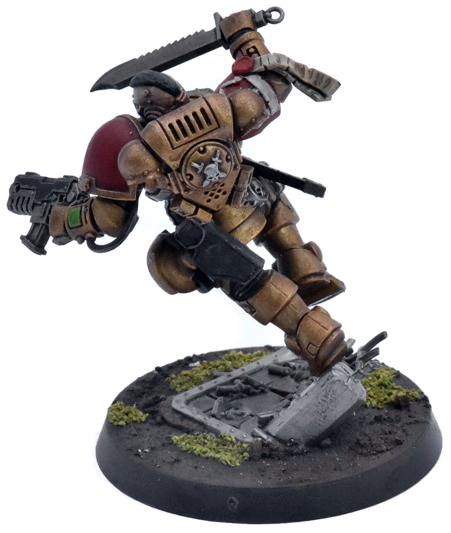 SPACE MARINES Minotaurs Lieutenant In Reaver Armour #1 WELL PAINTED 1259