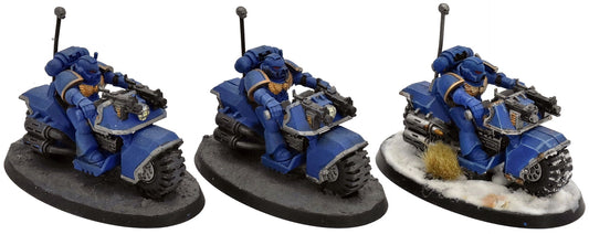 SPACE MARINES 3 Space Marines Bike Squad #1 Warhammer 40K 6677